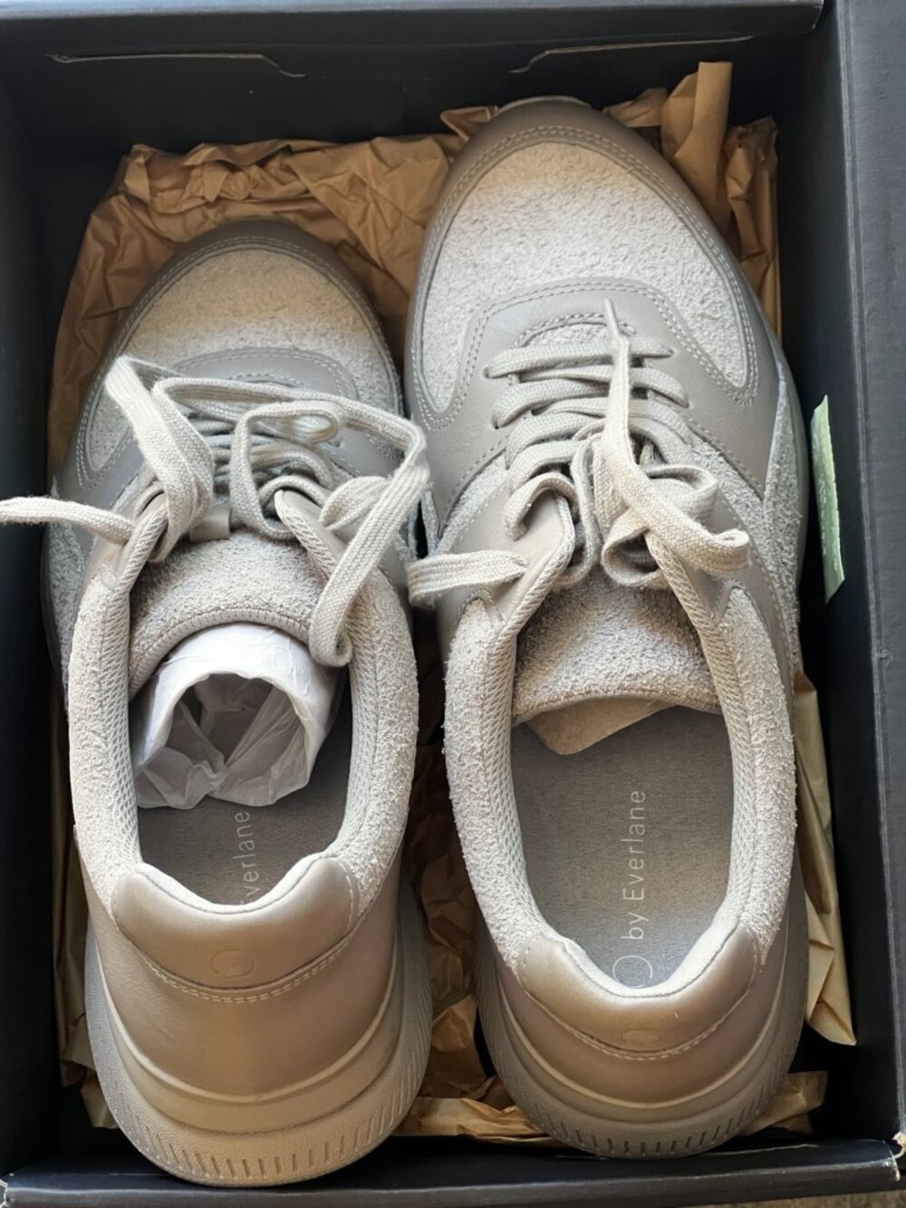 Everlane Leather Suede Sneakers Taupe Women’s 11 Men’s 9 NWOT
